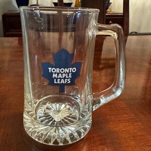 20 oz Giant 6 3/4" tall Toronto Maple Leafs Glass Mug Beer Stein Bar Kitchen